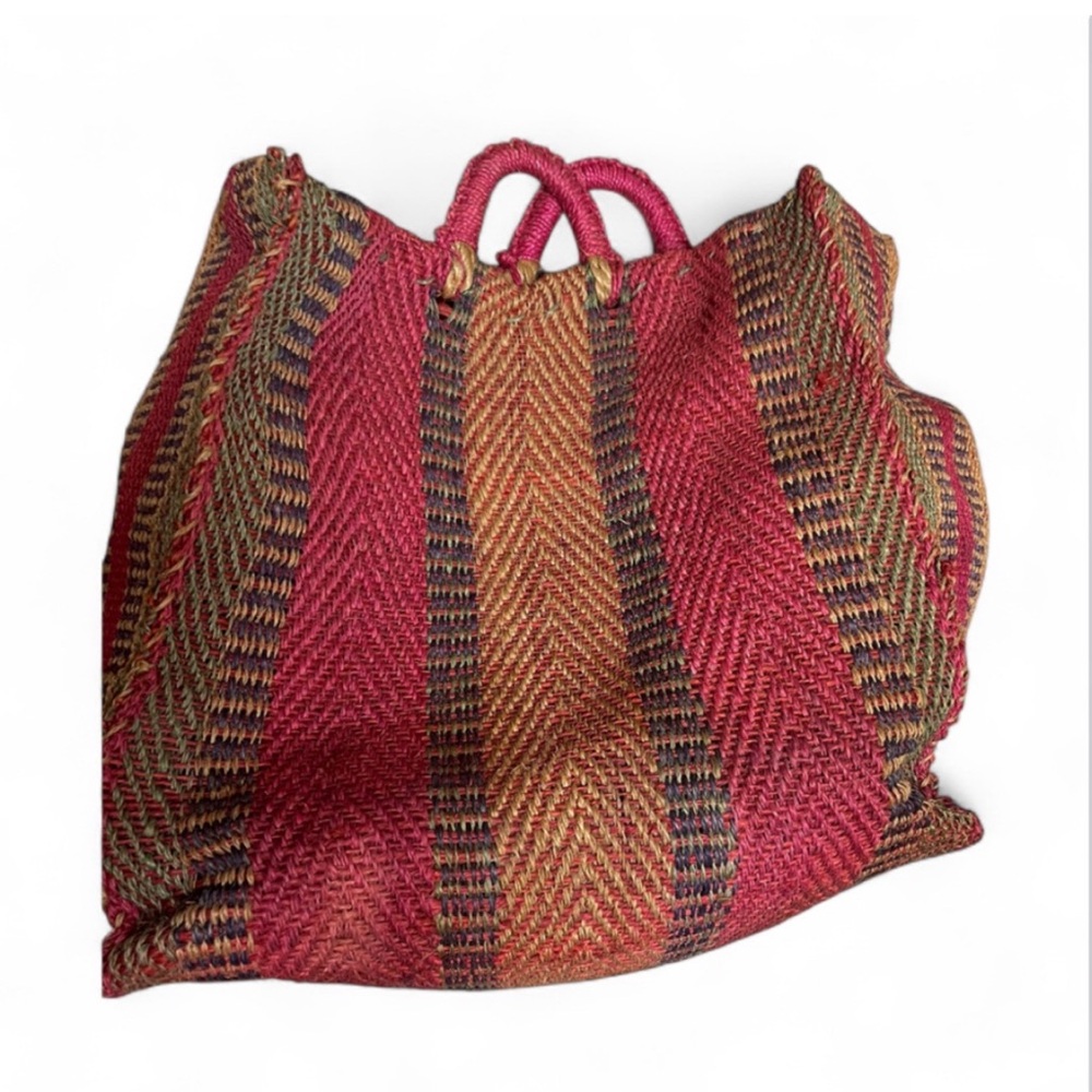 WOVEN Vintage Turkish market bag-Huge! TOTE BAG EXTRA LARGE 20"
×20"